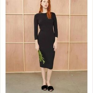 Jenni Kayne Sweater Dress in Cotton Cashmere Midi